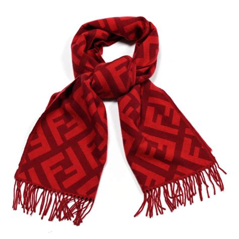 red and black fendi scarf|Fendi scarf with fur trim.